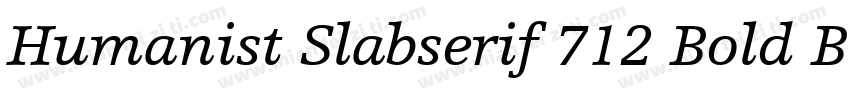 Humanist Slabserif 712 Bold BT字体转换